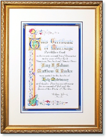 Marriage Certificates